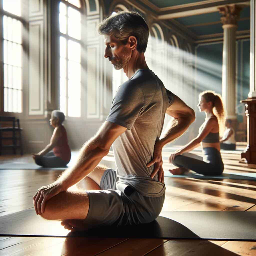 Unlock Your Best Self with These Effective Posture Correction Exercises 2 Posture correction exercises in yoga studio.