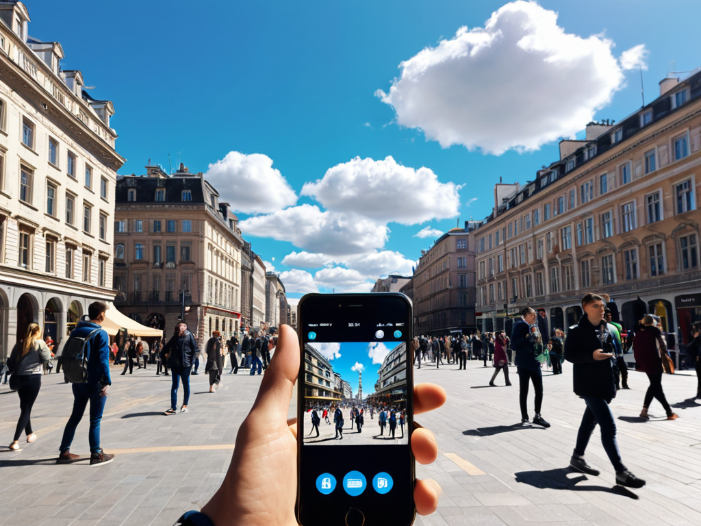 Augmented reality on mobile device screen
