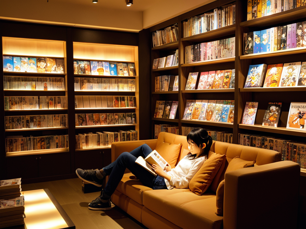 Sleeping in Manga Cafe