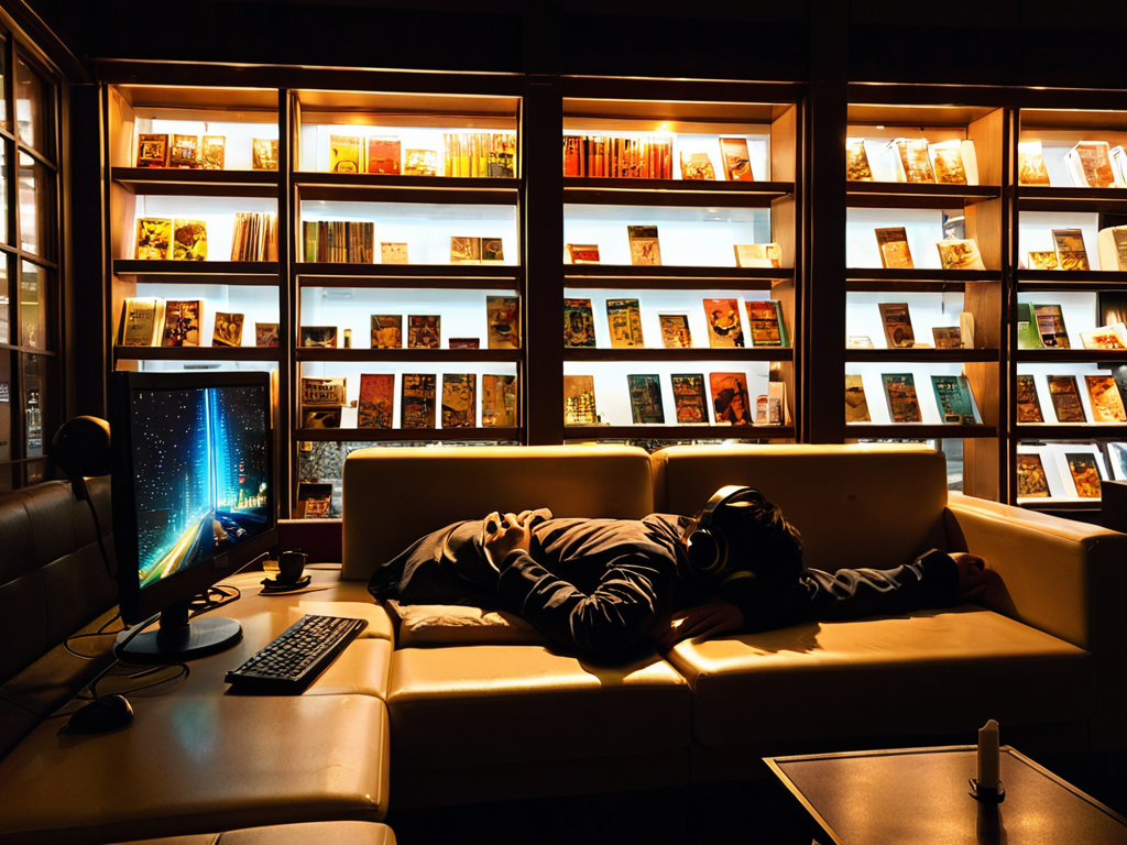 Sleeping in Manga Cafe Tokyo