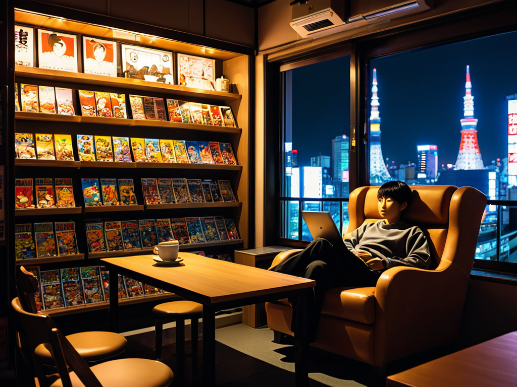 Sleeping in Manga Cafe Tokyo