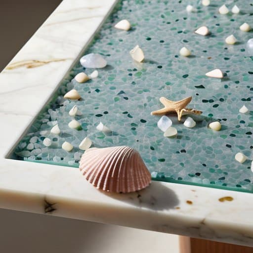 Wrapping It All Up: crystal-infused terrazzo resin