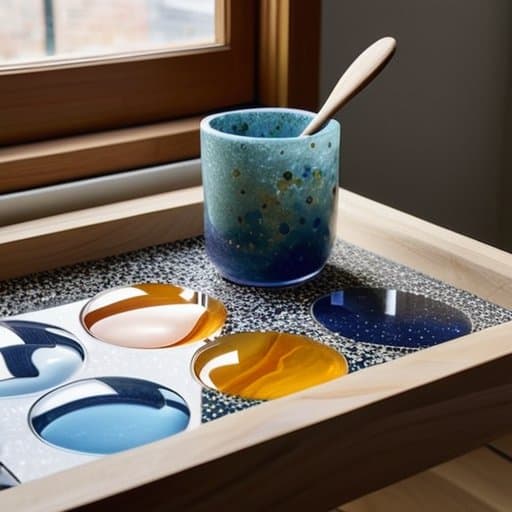 Terrazzo resin casting kit for modern mosaic