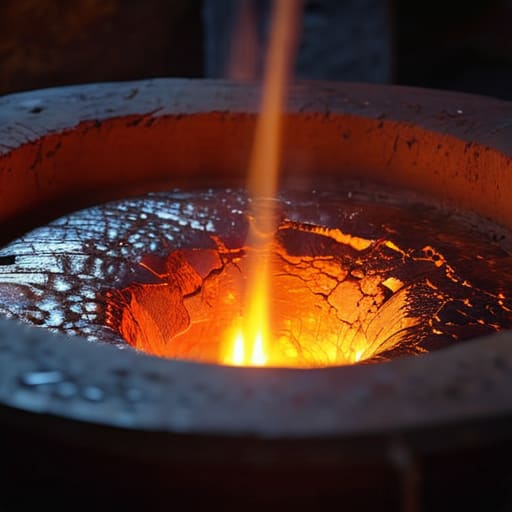 Whispers of Ancient Metallurgy Techniques concept.